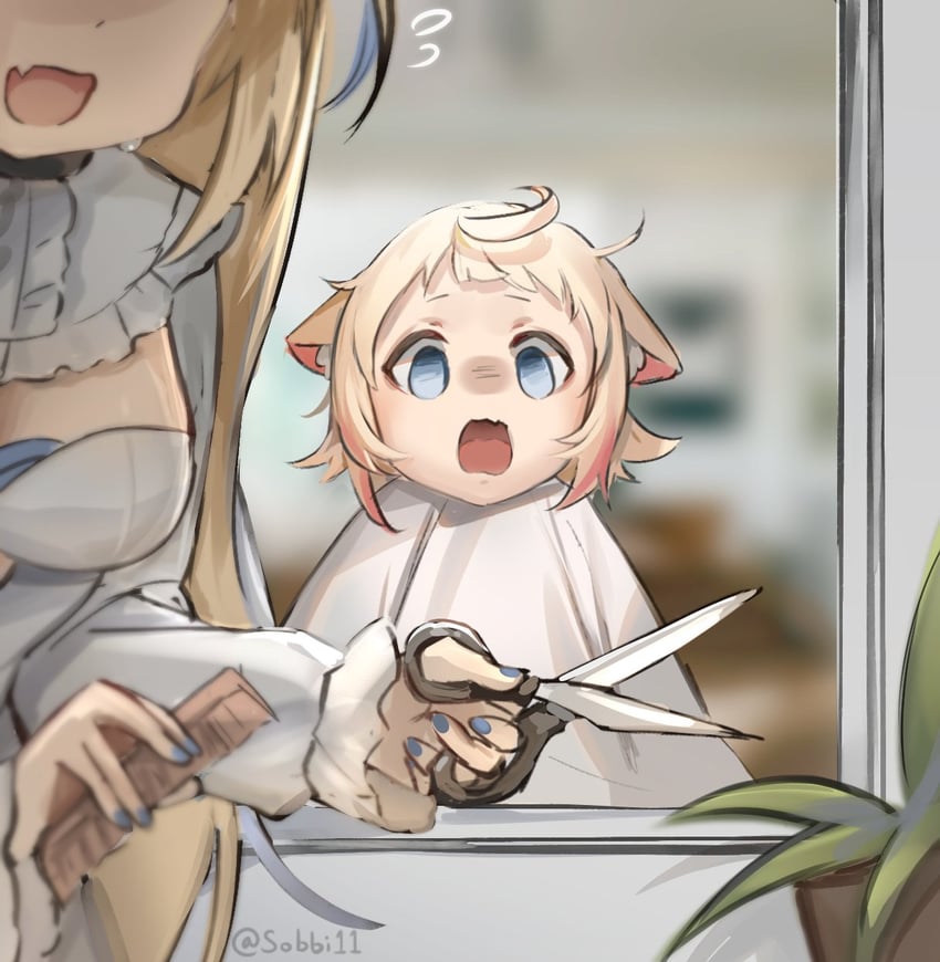 fuwawa abyssgard and mococo abyssgard (hololive and 1 more) drawn by sobbi11
