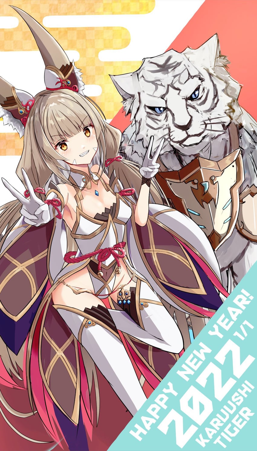 nia and dromarch (xenoblade chronicles and 1 more) drawn by karuushi