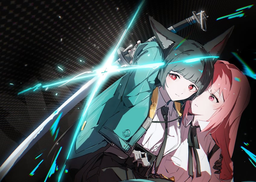 hoshimi miyabi and tsukishiro yanagi (zenless zone zero) drawn by coloki