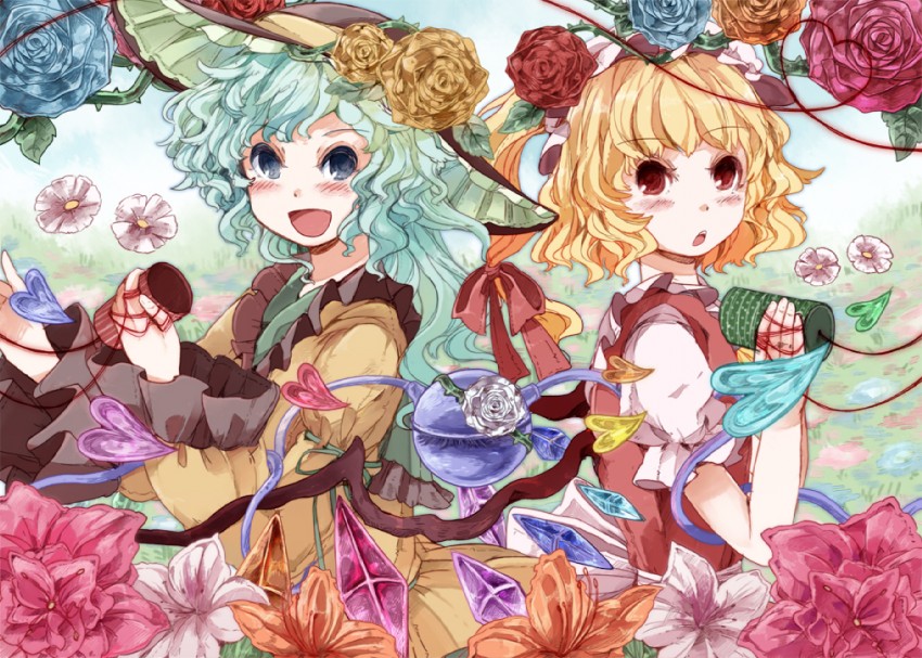 flandre scarlet and komeiji koishi (touhou) drawn by chachi_(azuzu)