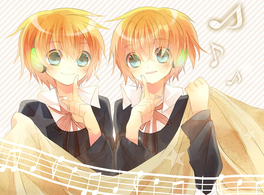 kagamine rin and kagamine len (vocaloid) drawn by yamiya_(8_18dlq)