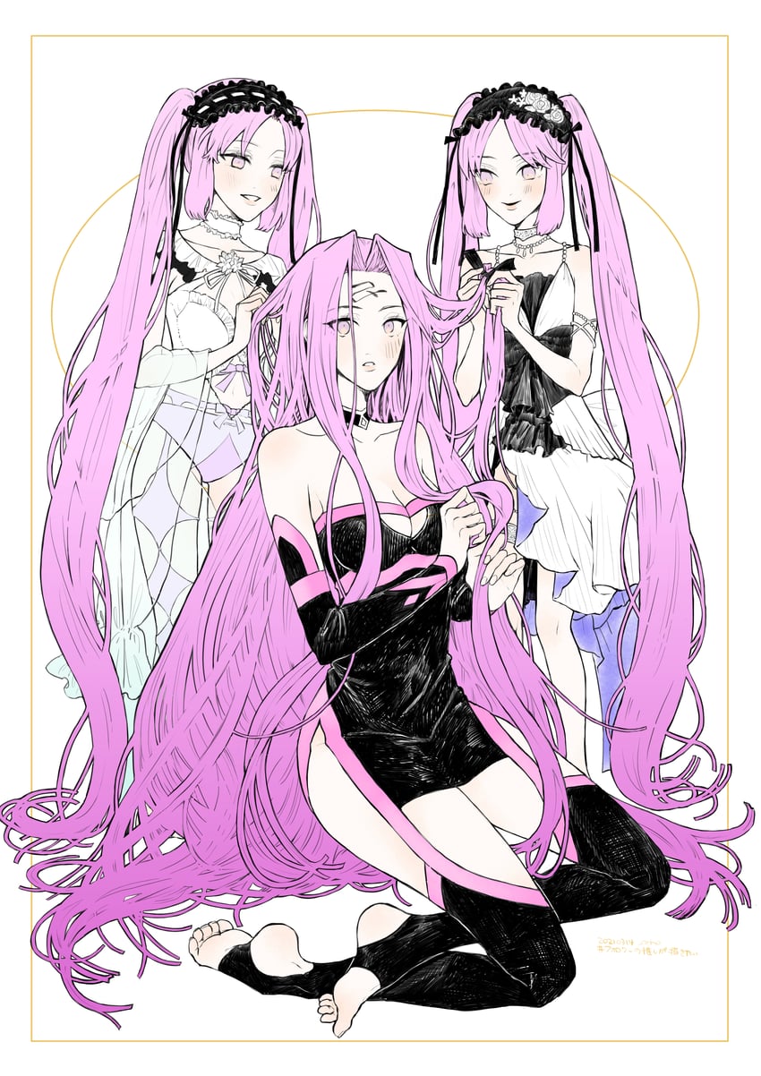 medusa, euryale, and stheno (fate and 1 more) drawn by snrns