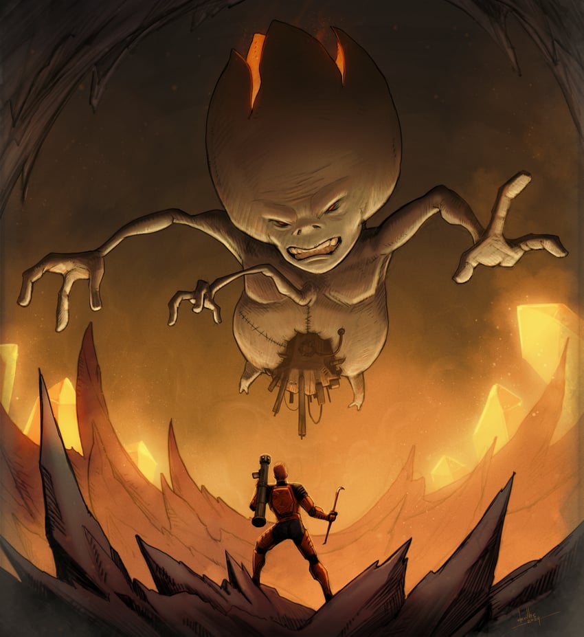 gordon freeman and nihilanth (half-life and 1 more) drawn by devilhs