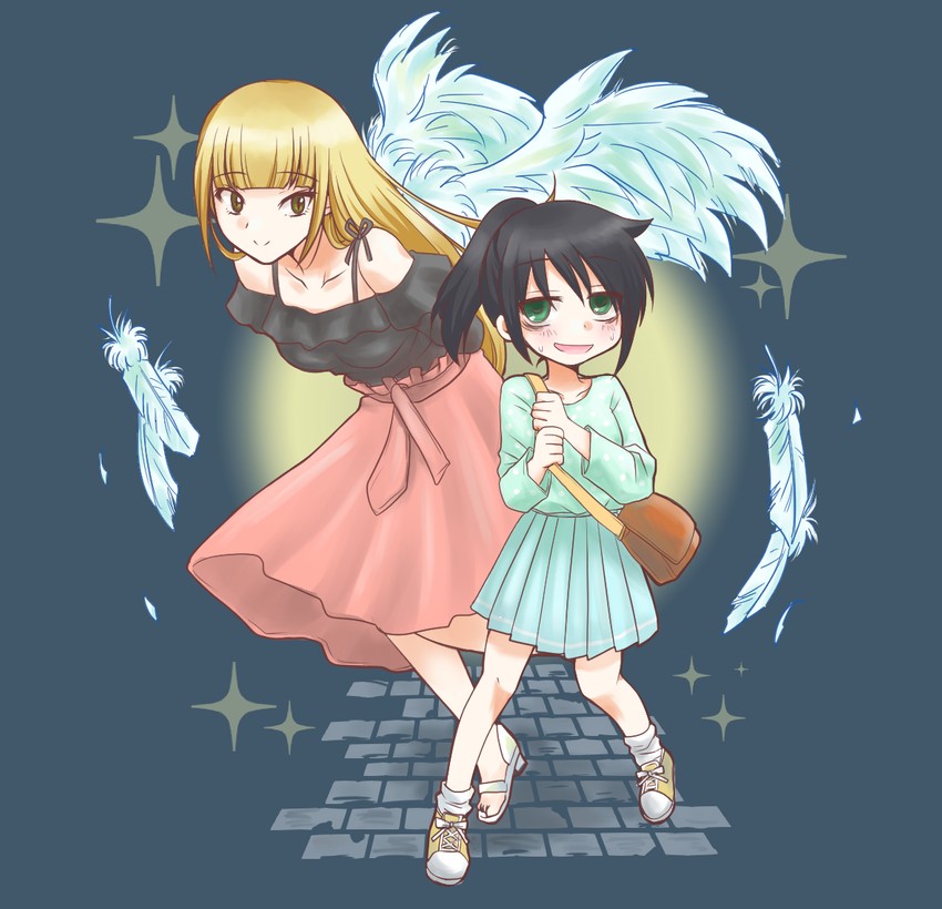 kuroki tomoko and katou asuka (watashi ga motenai no wa dou kangaetemo omaera ga warui!) drawn by hikaru_(ofuton_at5)