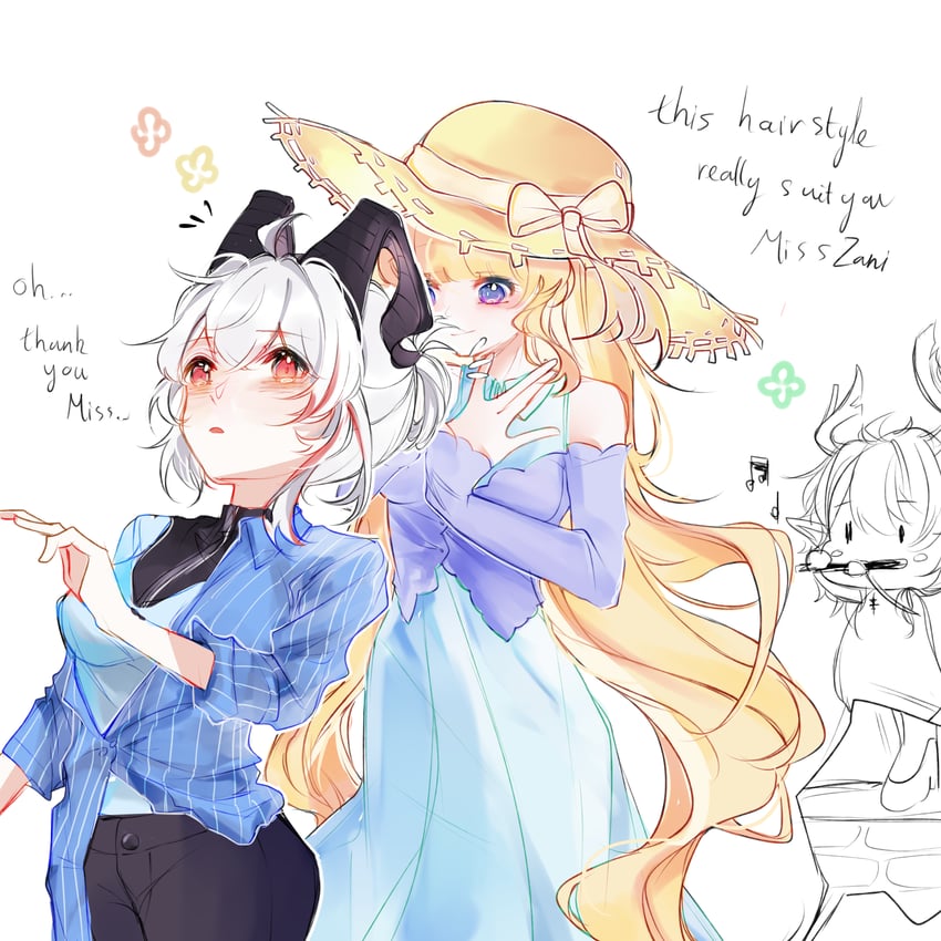 zani, phoebe, and ciaccona (wuthering waves) drawn by mikori