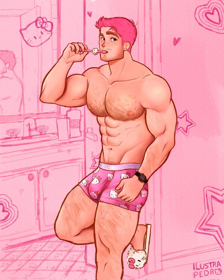 hello kitty (original and 2 more) drawn by ilustrapedr.o