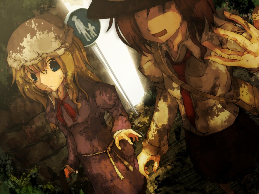 usami renko and maribel hearn (touhou) drawn by tokoroten_(hmmuk)