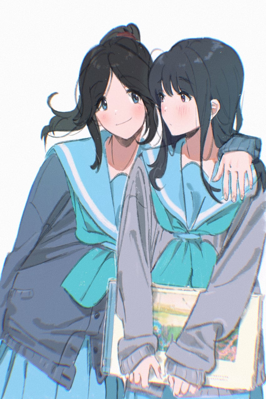yoroizuka mizore and kasaki nozomi (hibike! euphonium and 1 more) drawn by q_(404_nonq)