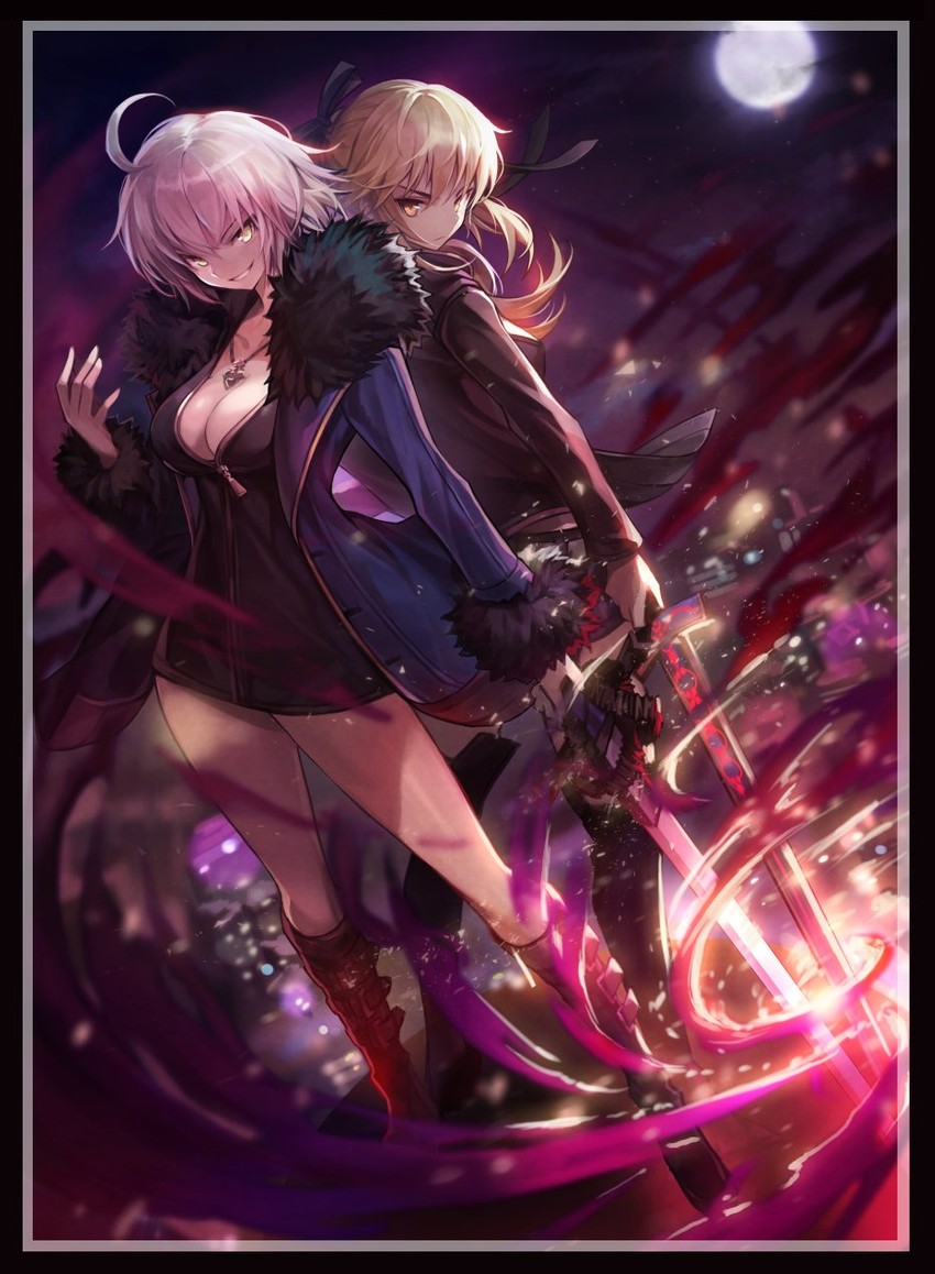 artoria pendragon, jeanne d'arc alter, and saber alter (fate and 1 more) drawn by goomrrat