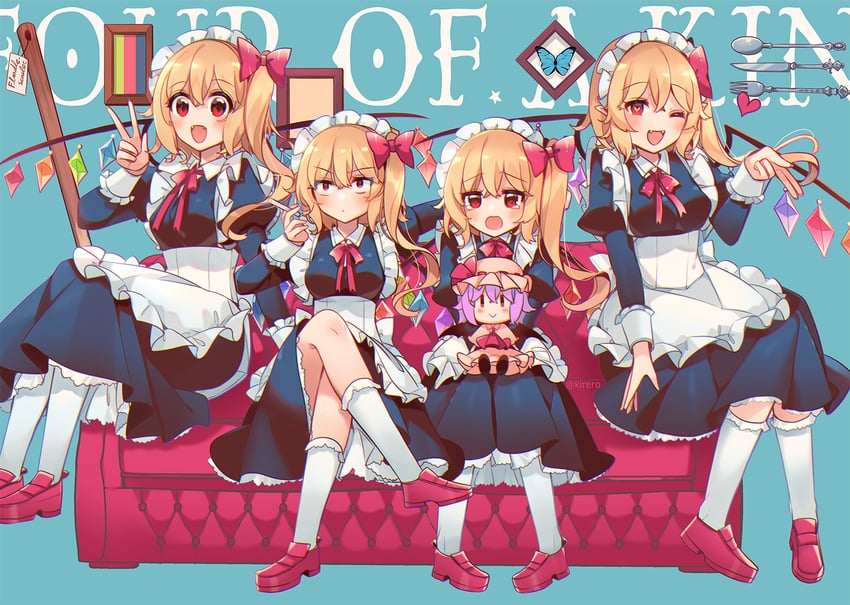 remilia scarlet and flandre scarlet (touhou) drawn by kirero