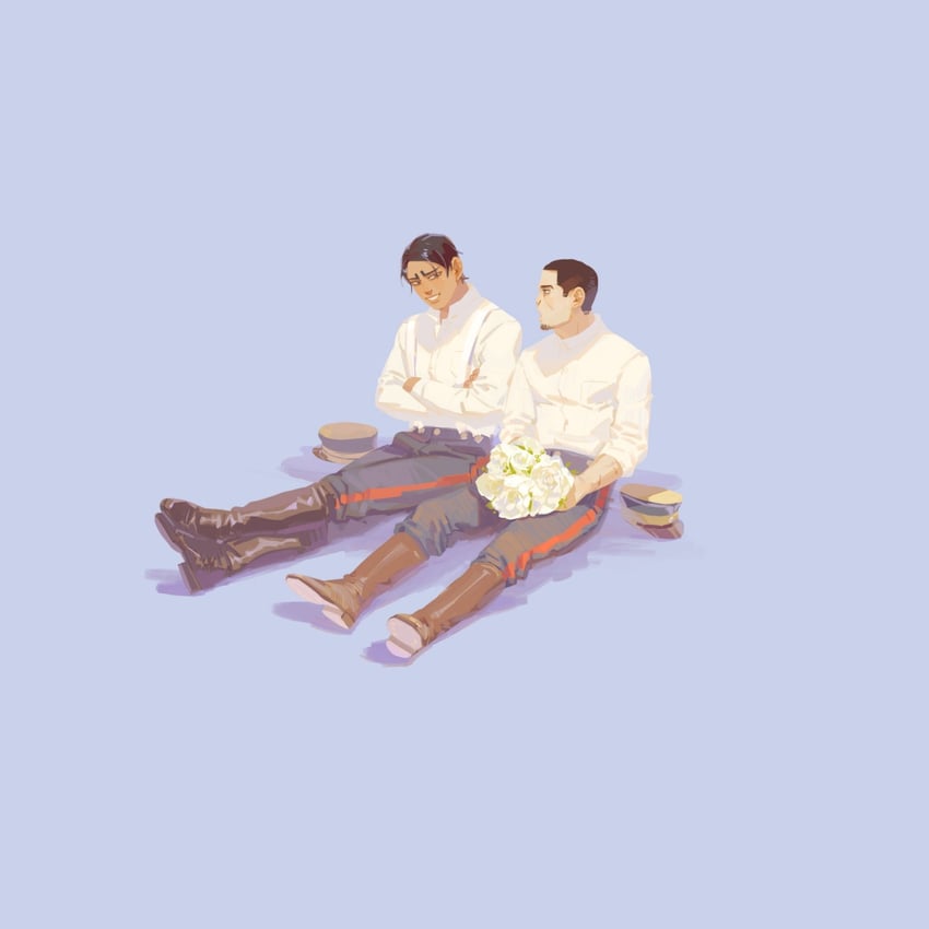 tsukishima hajime and koito otonoshin (golden kamuy) drawn by chengongzi123