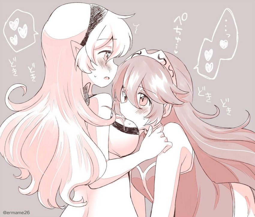 female corrin and lucina (fire emblem and 4 more) drawn by eromame