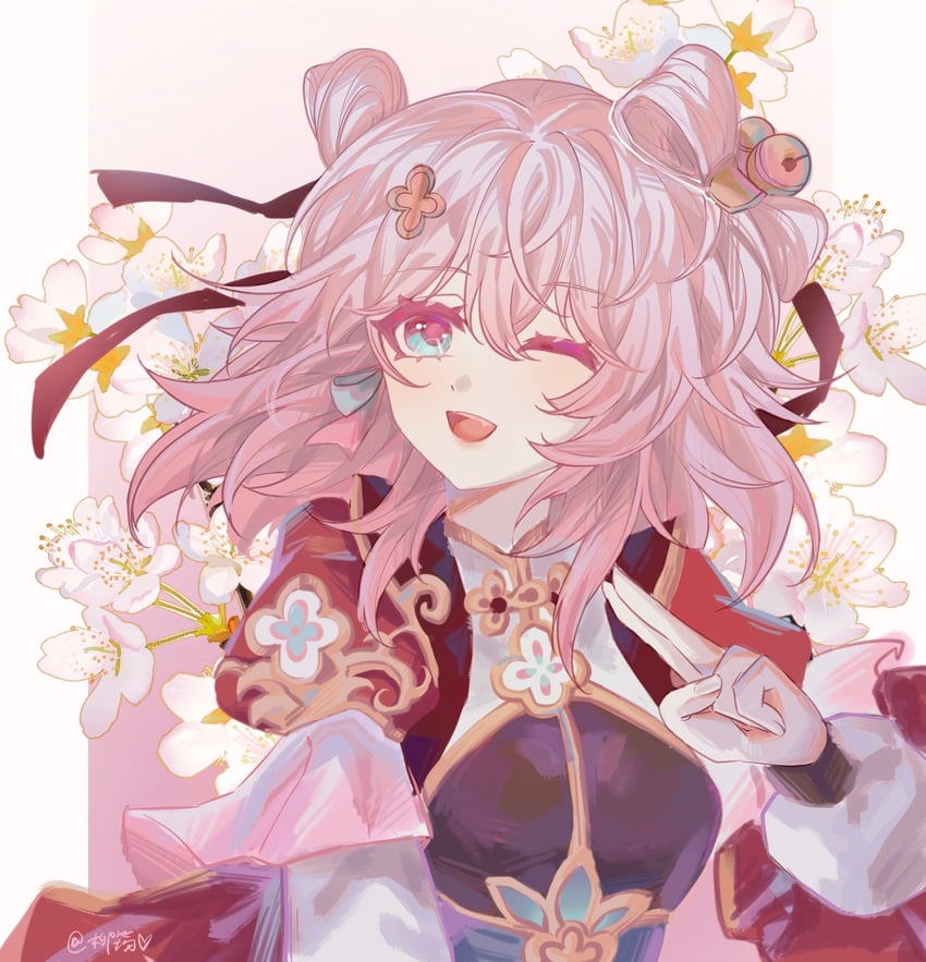 march 7th (honkai and 1 more) drawn by rainbowsugarflower