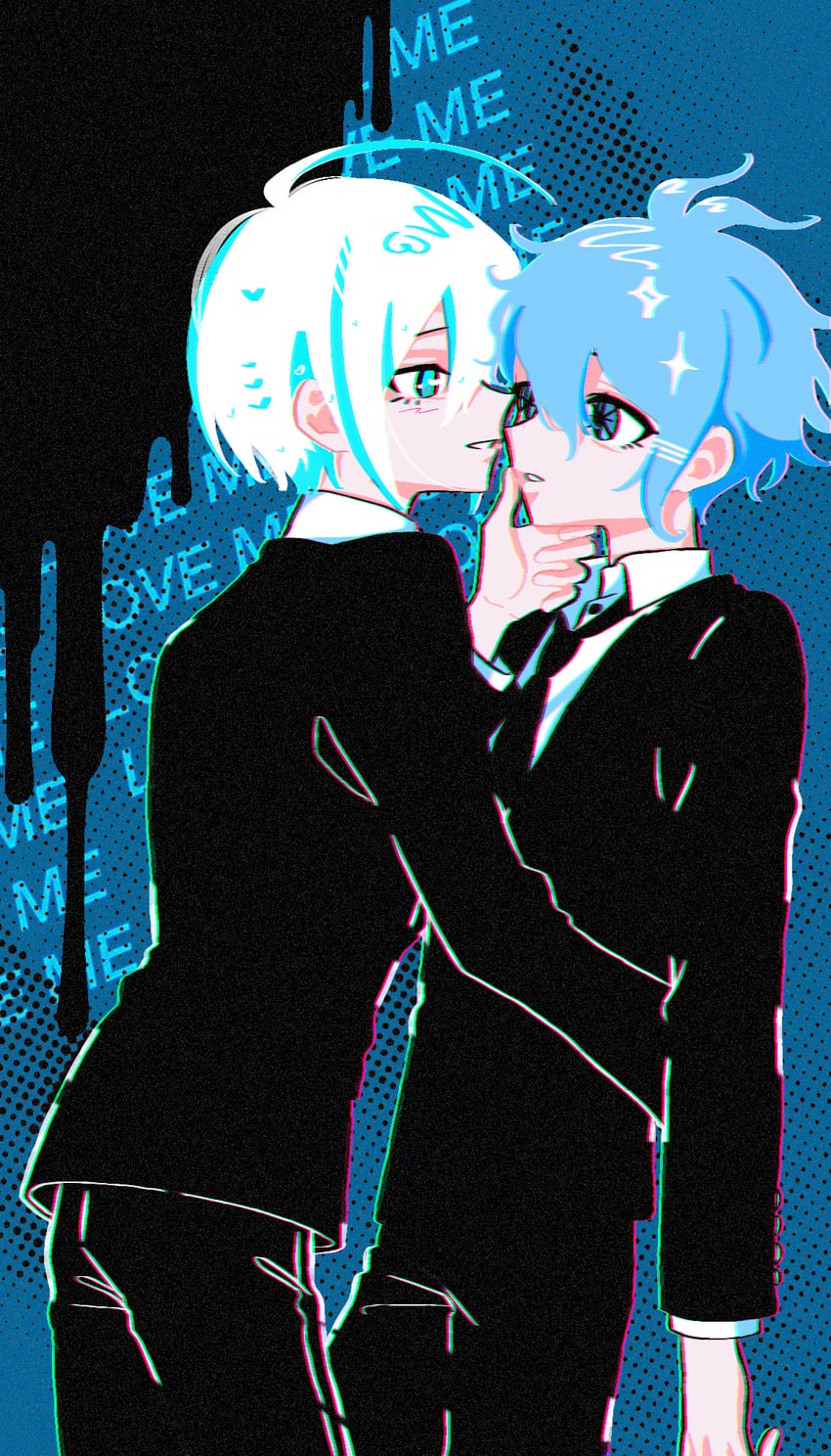 saihara shuichi and amami rantaro (danganronpa and 1 more) drawn by torutisuto