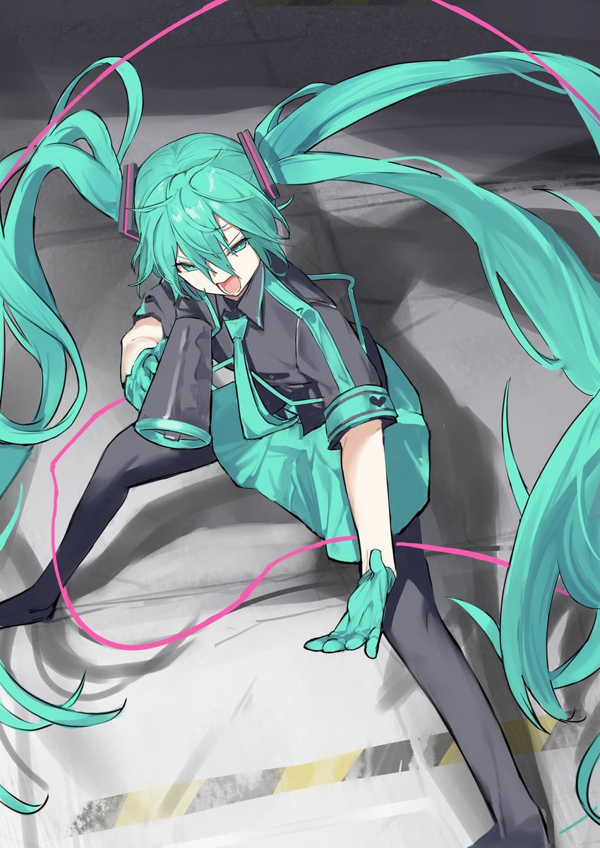 hatsune miku (vocaloid and 1 more) drawn by pocche-ex