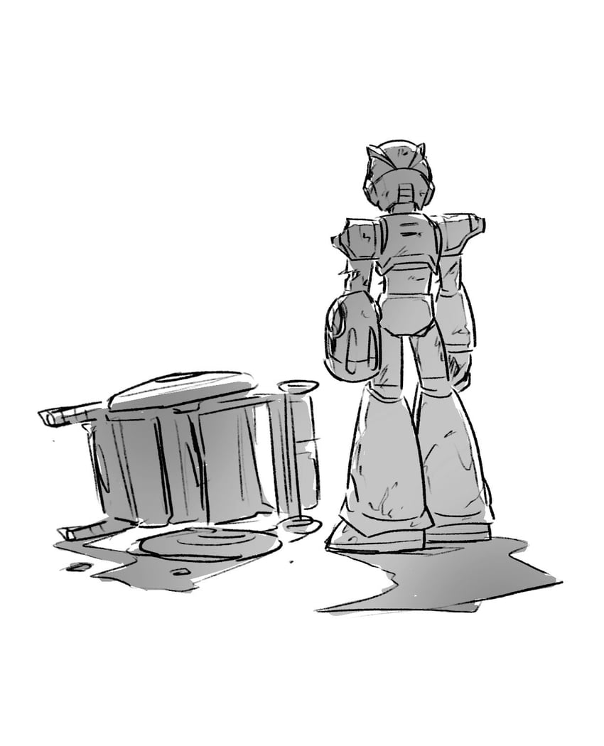 x (mega man and 2 more) drawn by tanaka_(is2_p)