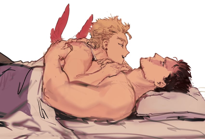 endeavor and hawks (boku no hero academia) drawn by relentlessibs
