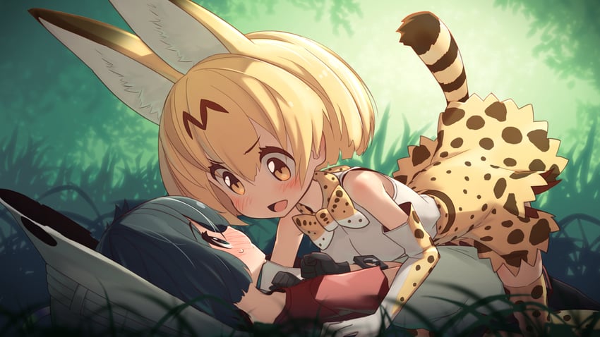 serval, kaban, and lucky beast (kemono friends) drawn by yamadori_seika