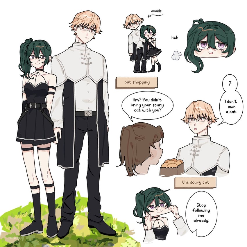 ubel and land (sousou no frieren) drawn by hyo-ren