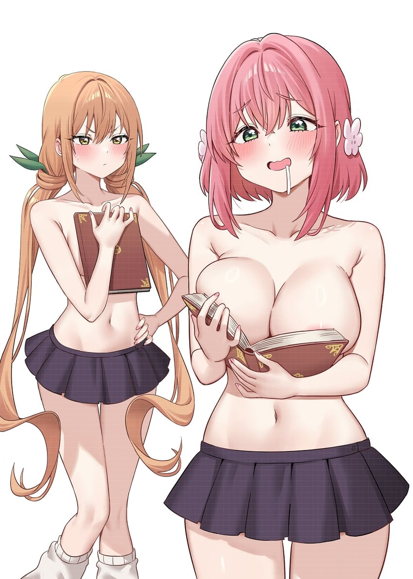 hanazono hakari and inda karane (kimi no koto ga dai dai dai dai daisuki na 100-nin no kanojo) drawn by bygin
