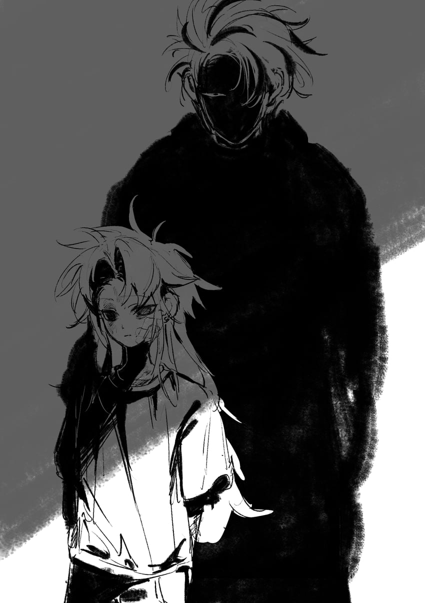 hatsutori hajime and theodore riddle (saibou shinkyoku) drawn by 94dokugen