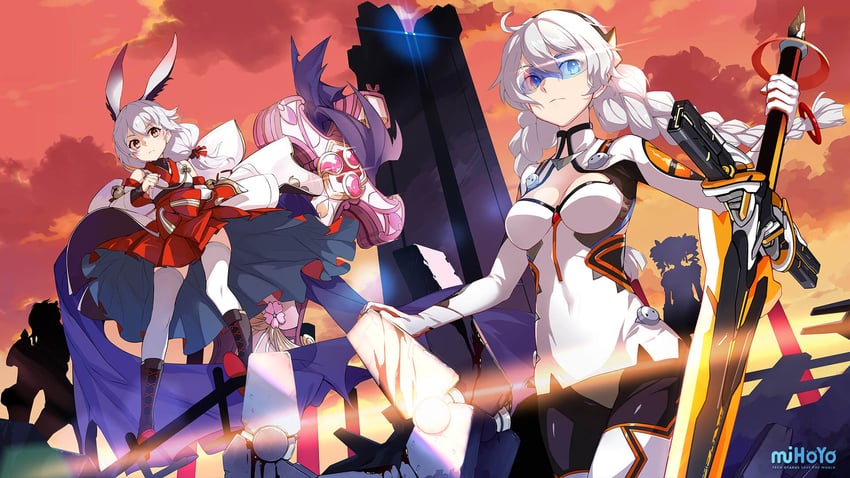 kiana kaslana and theresa apocalypse (honkai and 1 more)