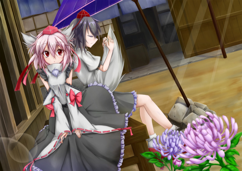 shameimaru aya and inubashiri momiji (touhou) drawn by kei_yuiba