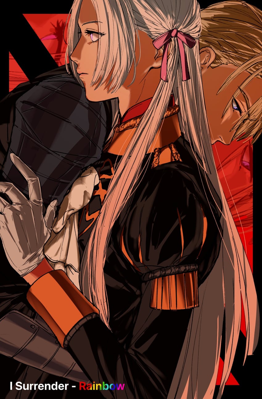 edelgard von hresvelg and dimitri alexandre blaiddyd (fire emblem and 2 more) drawn by amikoiiko
