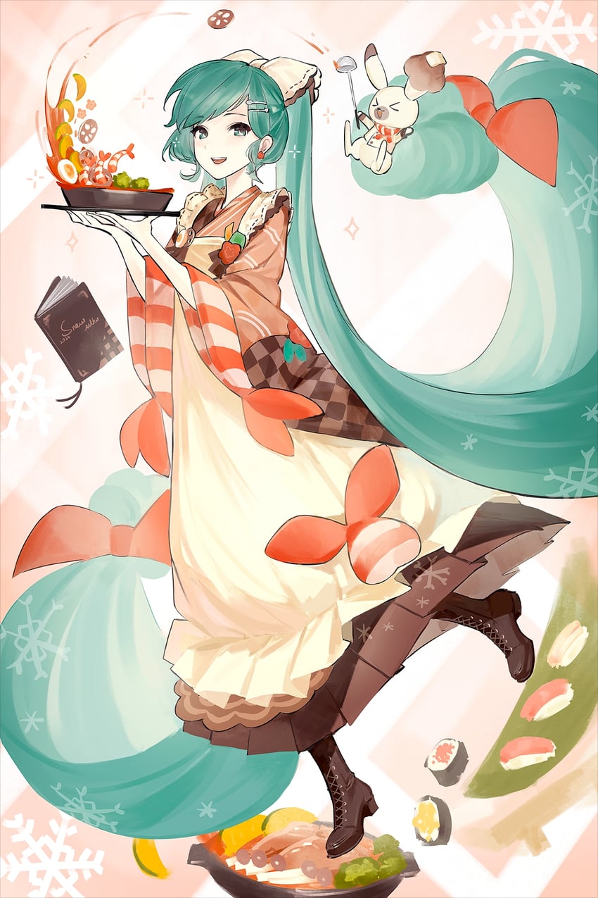 hatsune miku, yuki miku, and rabbit yukine (vocaloid) drawn by tlseone