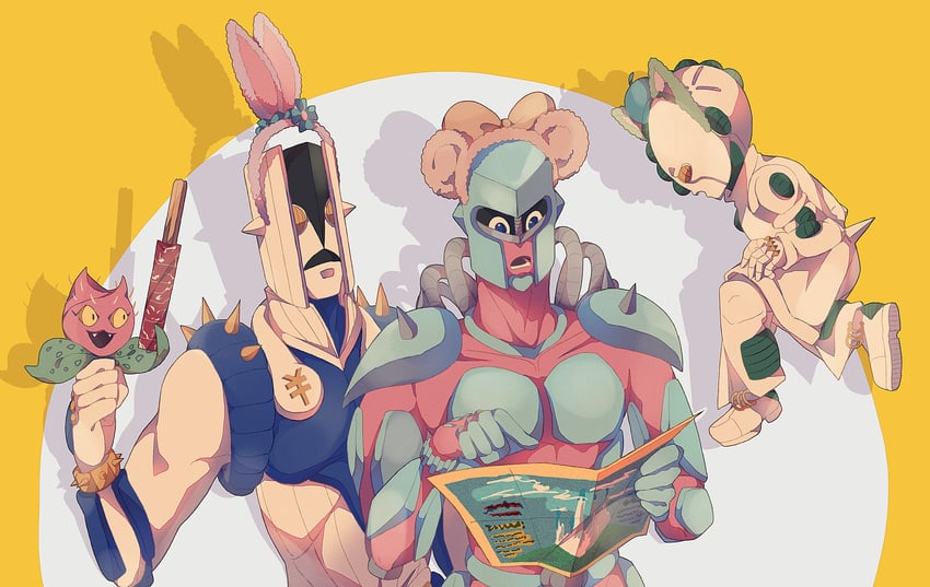 crazy diamond, echoes, stray cat, the hand, and echoes act3 (jojo no kimyou na bouken and 1 more) drawn by siniy