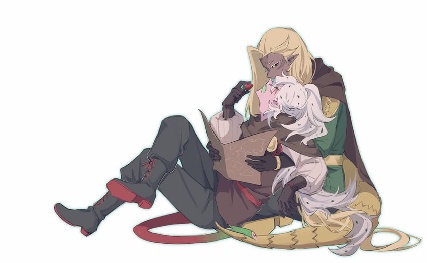 pitaya dragon cookie and ananas dragon cookie (cookie run and 2 more) drawn by geruideyundongxie