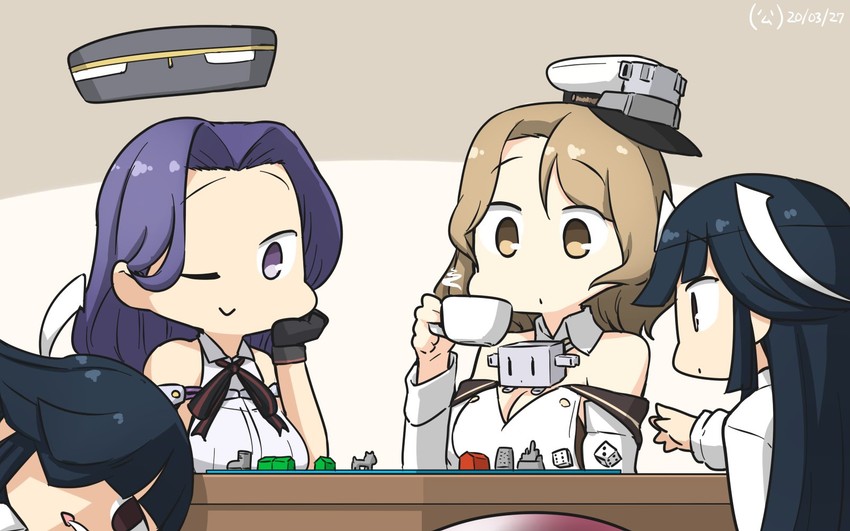 tatsuta, hayashimo, tatsuta kai ni, and houston (kantai collection and 1 more) drawn by hamu_koutarou