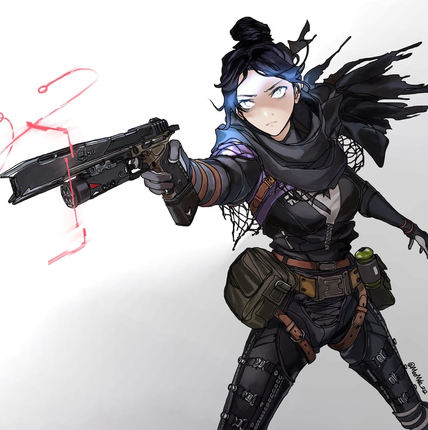 wraith (apex legends and 2 more) drawn by kotone_a
