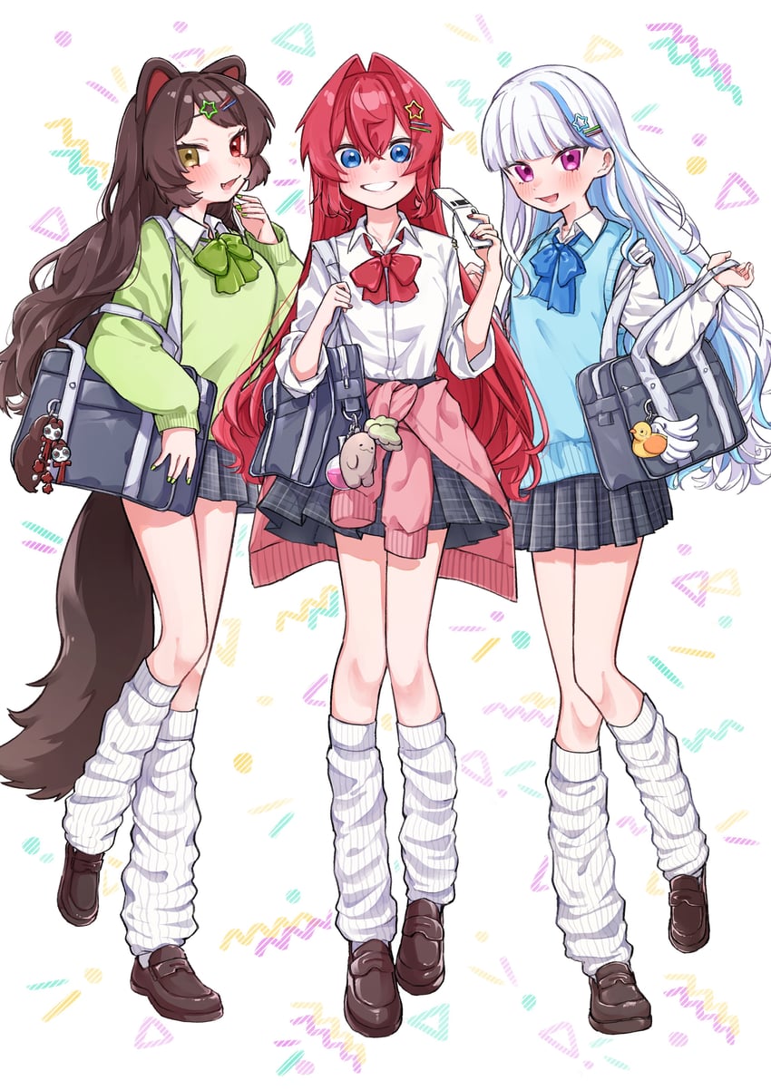 lize helesta, ange katrina, inui toko, sebastian piyodore, banken, and 1 more (nijisanji) drawn by 3znk