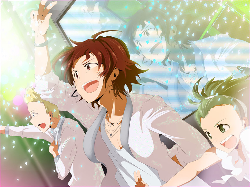amagase touma, mitarai shouta, and ijuuin hokuto (idolmaster and 1 more) drawn by ichinomiya_(ukonnukonn)