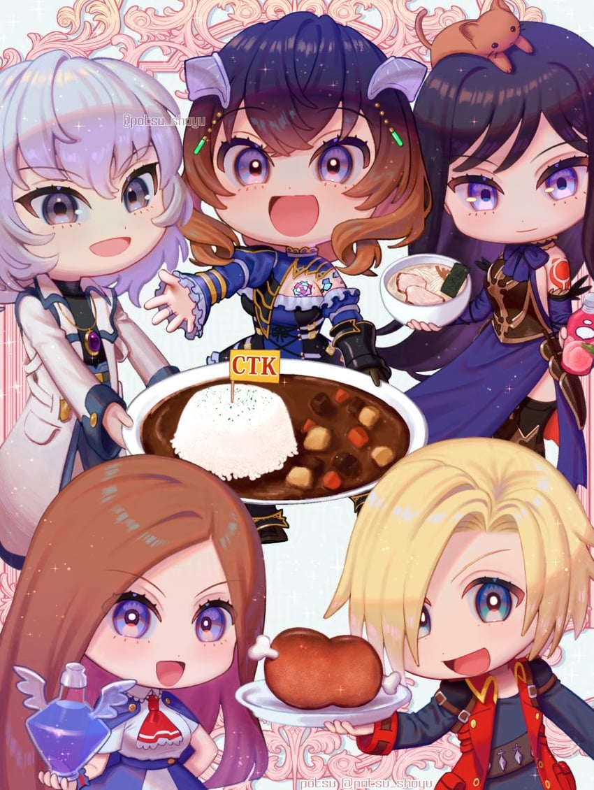 charlotte aulin, miriam, shanoa, jonathan morris, and soma cruz (castlevania and 5 more) drawn by potsupostu52