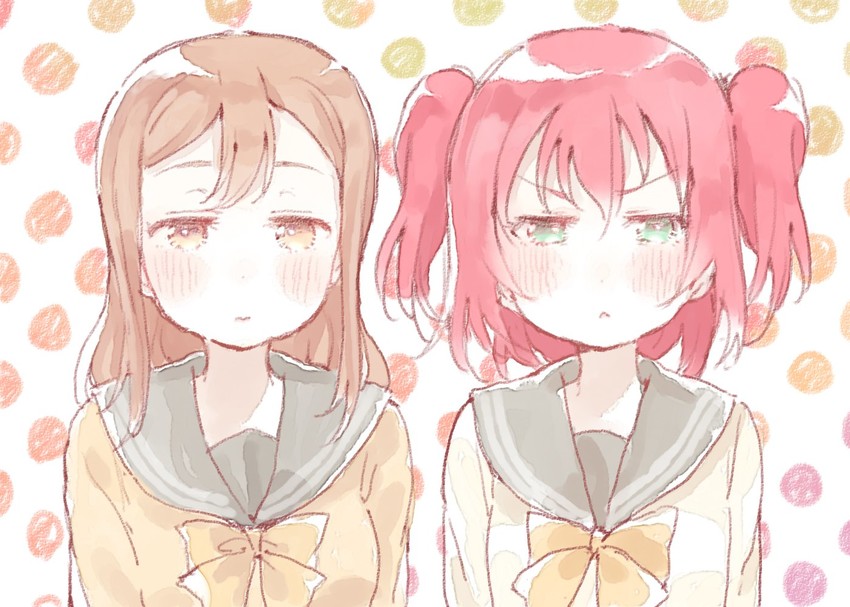 kunikida hanamaru and kurosawa ruby (love live! and 1 more) drawn by shijimi_kozou