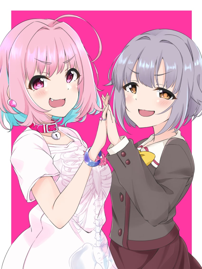 yumemi riamu and koshimizu sachiko (idolmaster and 1 more) drawn by tsunakanten