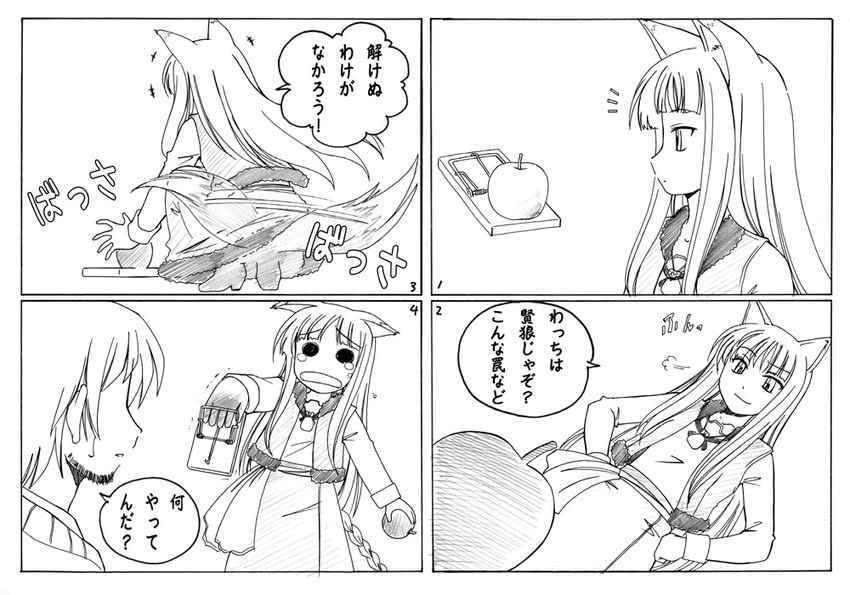 holo and craft lawrence (spice and wolf) drawn by wan'yan_aguda