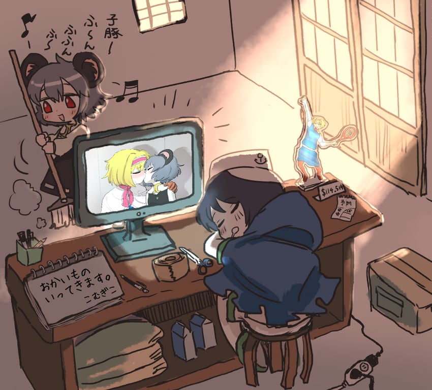 alice margatroid, nazrin, murasa minamitsu, nyon, ichigo, and 1 more (touhou and 2 more) drawn by haburashi