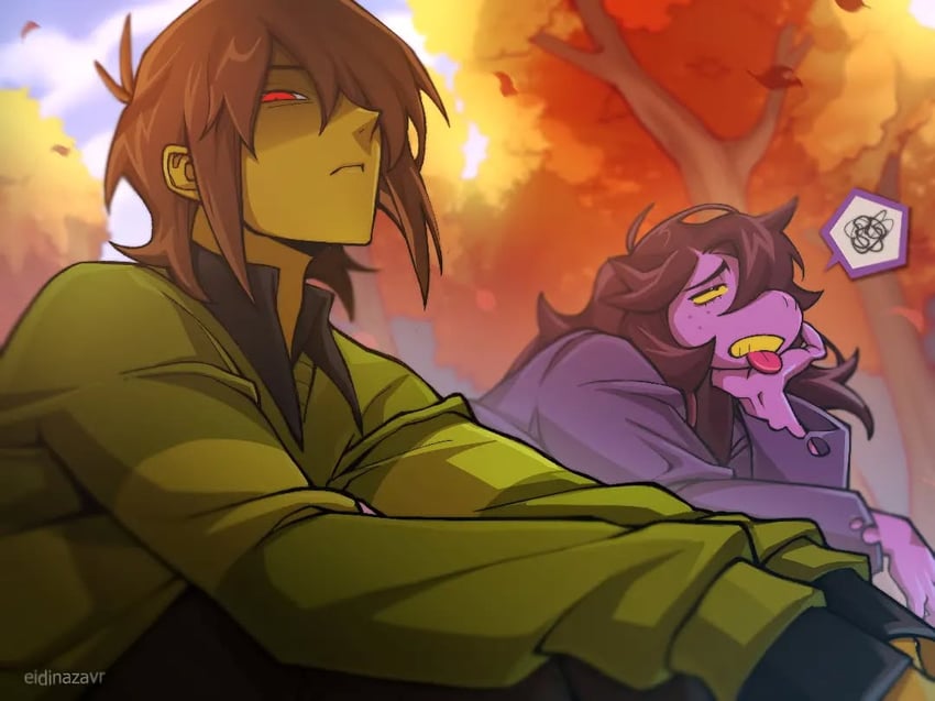 kris and susie (deltarune) drawn by eidinazavr