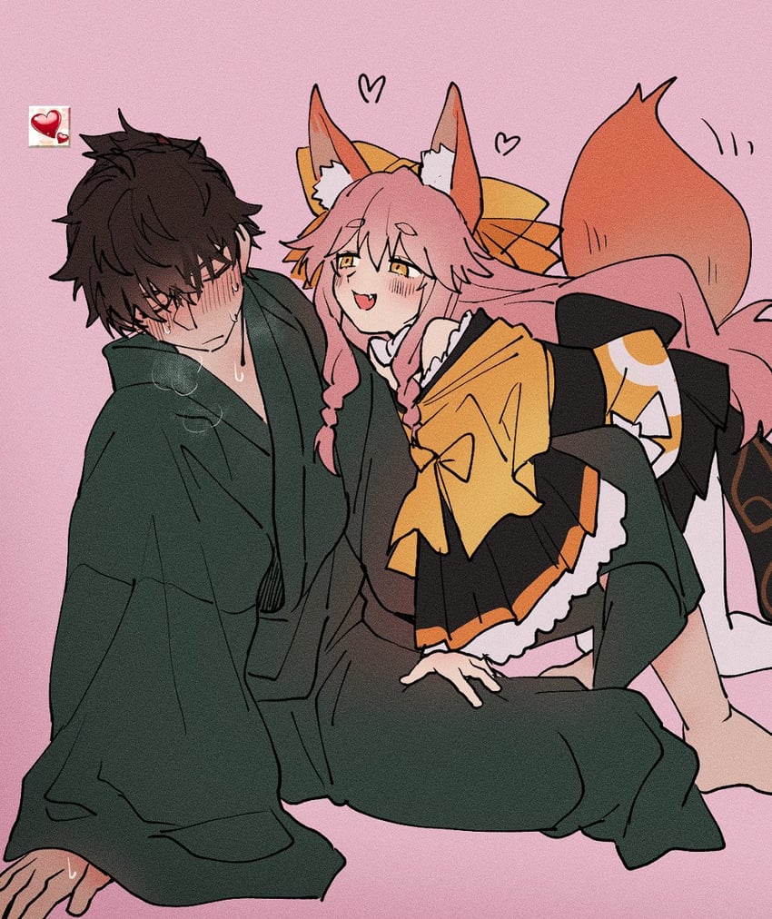 tamamo, miyamoto iori, and tamamo aria (fate and 1 more) drawn by miyamoto_252