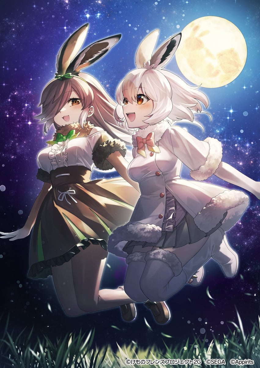 european hare and mountain hare (kemono friends and 1 more) drawn by sacanahen