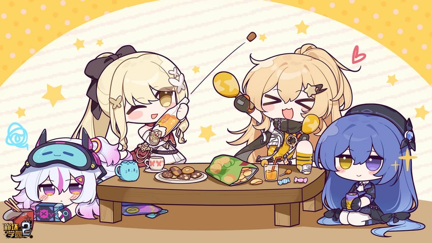 karin mered, arkria hroptr, tiara starlumos, and laniaitte gordius de eumenes (honkai and 1 more)