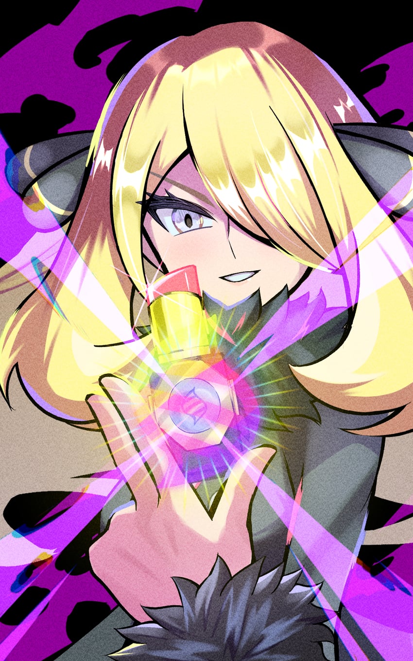 cynthia (pokemon and 1 more) drawn by inana_umi