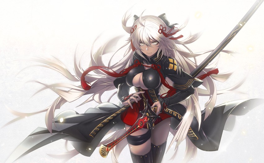 okita souji and okita souji alter (fate and 1 more) drawn by arikanrobo