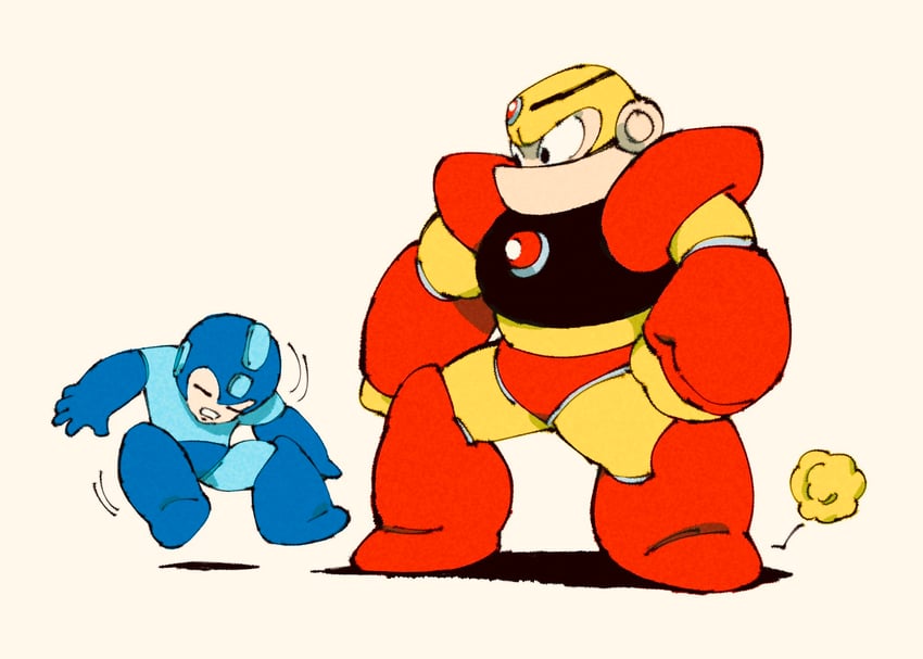 mega man and guts man (mega man and 1 more) drawn by nctn_patch