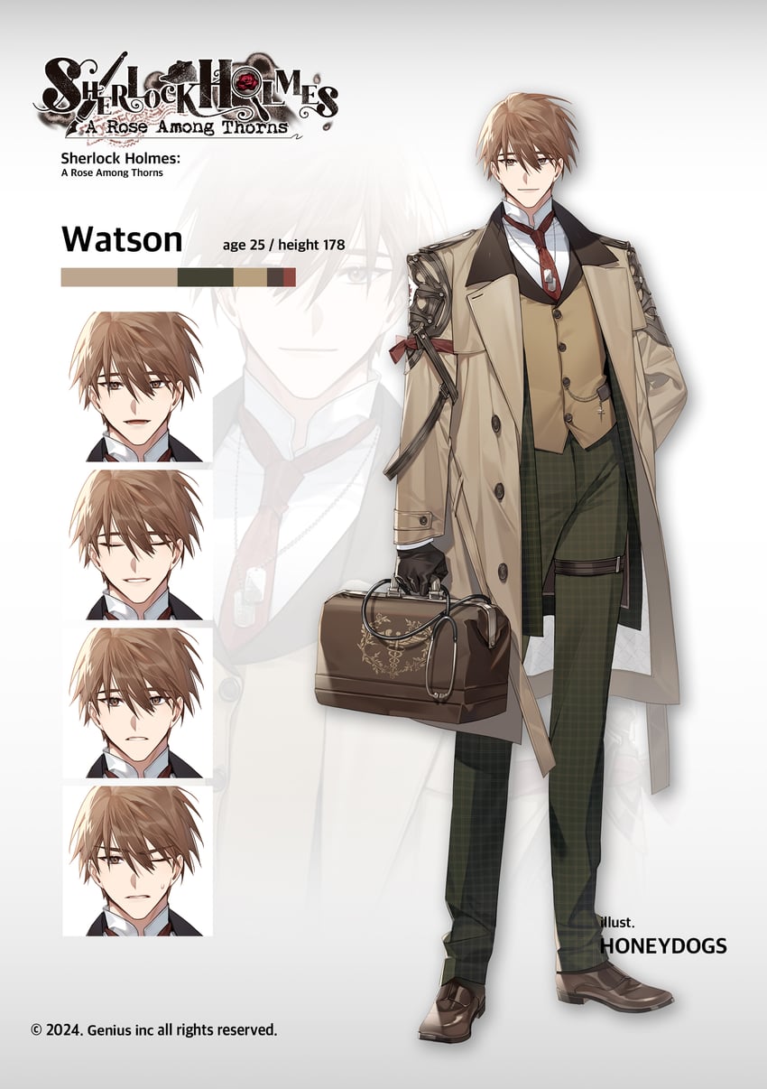 john watson (sherlock: a rose among thorns) drawn by honey_dogs