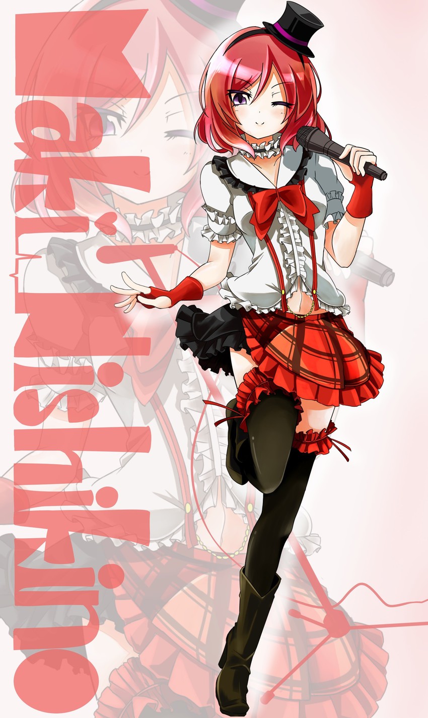 nishikino maki (love live! and 1 more) drawn by gokuu_(acoloredpencil)