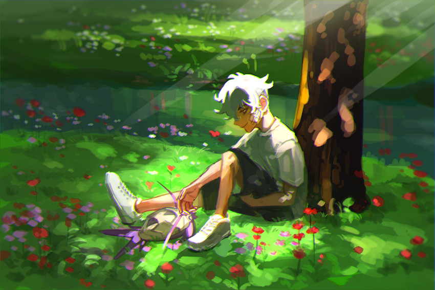guzma and wimpod (pokemon and 1 more) drawn by meipu_hm